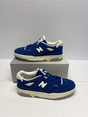 New Balance Kids Blue and White 550 Low -Top Sneakers /no original box /